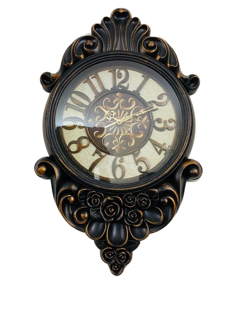 Picture of 60 CM Traditional Wall Clock Oval Shape Vintage Fiber Made China Decorative Wall Clock - 60cm