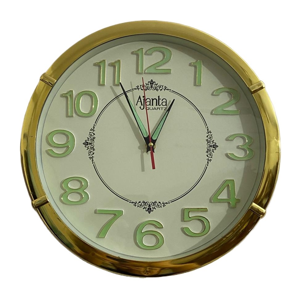 Picture of 34 CM Ajanta Radium Traditional Wall Clock Round Shape Vintage Fiber Made China Decorative Wall Clock