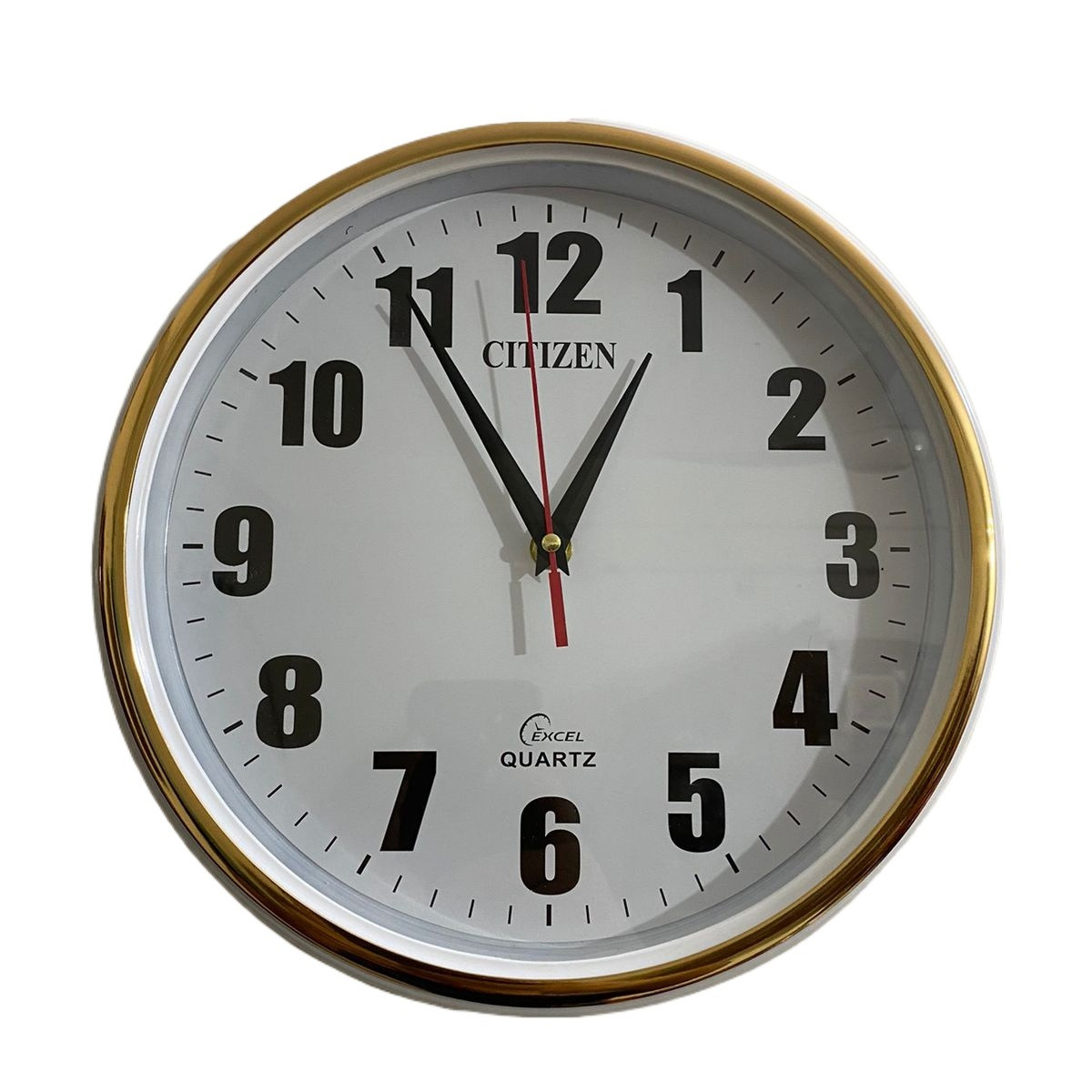 Picture of 29 CM Citizen Traditional Round Wall Clock Vintage Fiber Made Decorative Timepiece