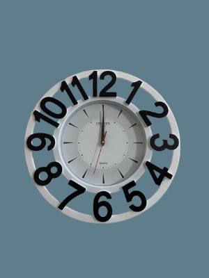 Picture of 43 CM Citizen Traditional Wall Clock Round Shape Vintage Fiber Made China Decorative Wall Clock