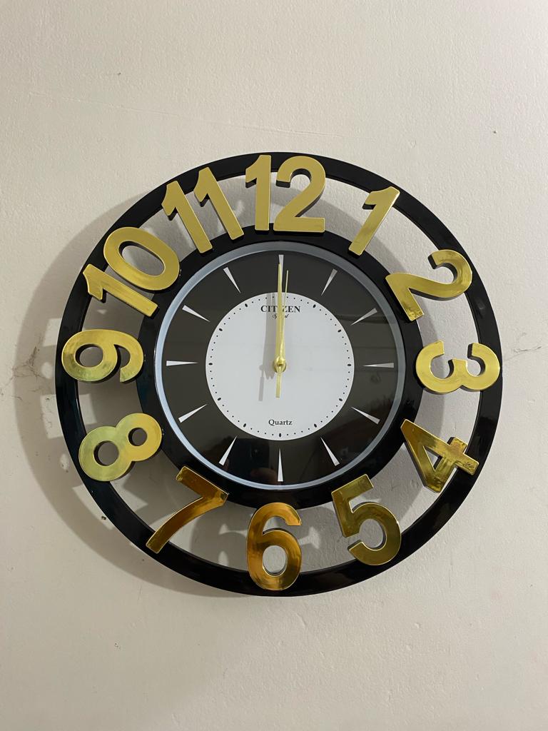 Picture of 43 CM Citizen Traditional Wall Clock Round Shape Vintage Fiber Made China Decorative Wall Clock