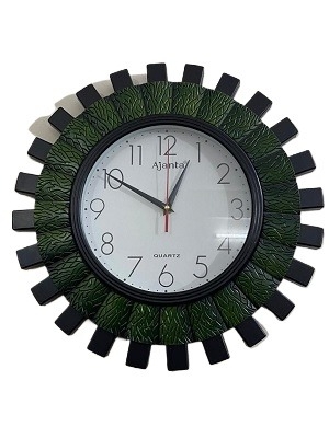 Picture of 40 CM Timeless Elegance: Vintage Fiber-Made Ajanta Round Shape Decorative Wall Clock - A Fusion of Functionality and Wall Art