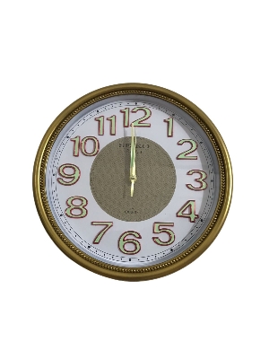 Picture of 40 CM Decorate with Distinction: Ajanta Round Shape Decorative Wall Clock - 45cm of Vintage Charm in Fiber Material