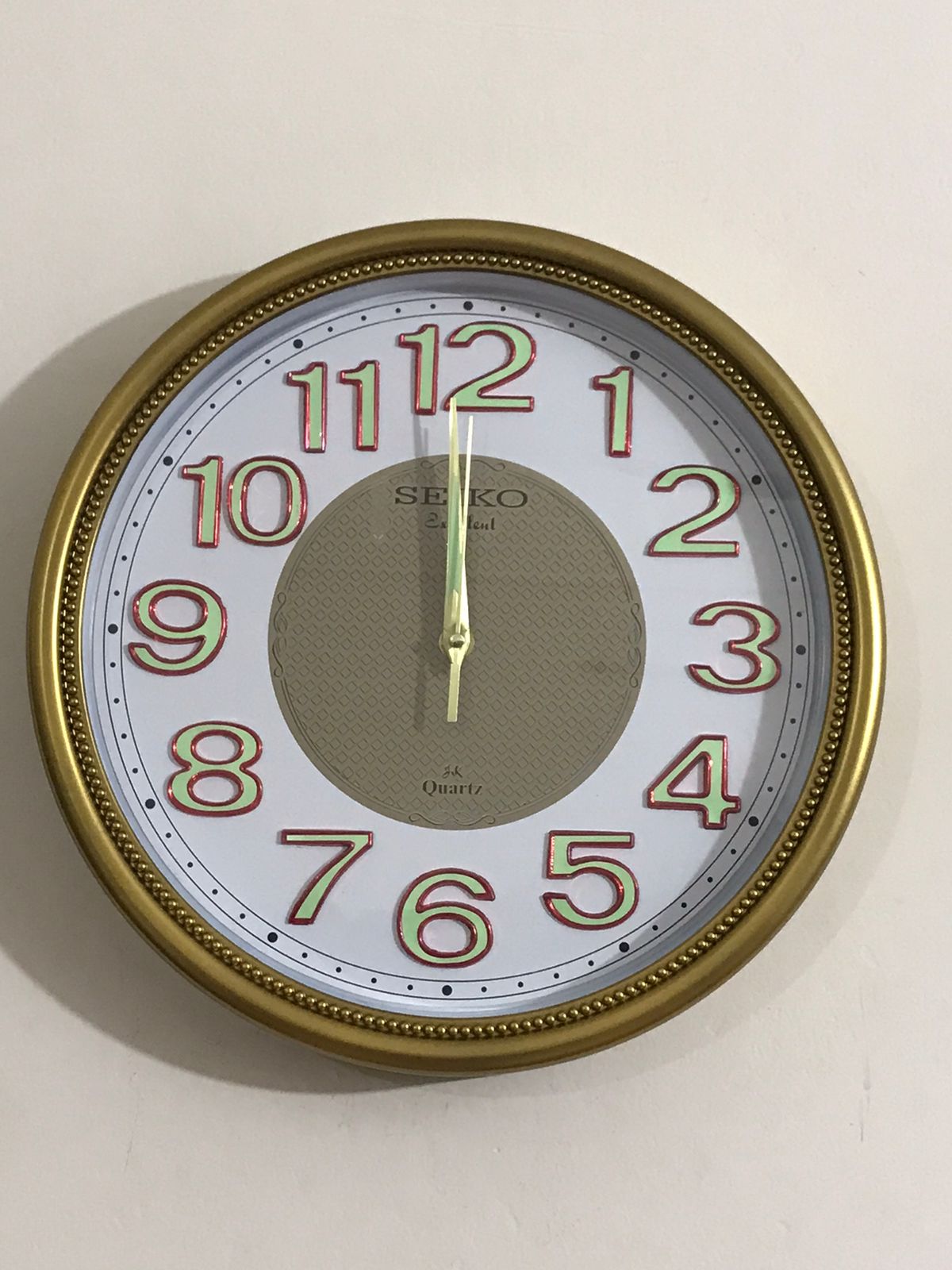 Picture of 40 CM Decorate with Distinction: Ajanta Round Shape Decorative Wall Clock - 45cm of Vintage Charm in Fiber Material
