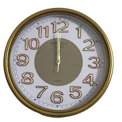 Picture of 40 CM Decorate with Distinction: Ajanta Round Shape Decorative Wall Clock - 45cm of Vintage Charm in Fiber Material