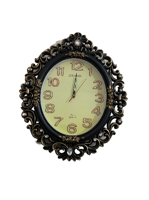Picture of 50 CM Vintage Fiber Made Seiko Decorative Wall Clock With Stone Design - 50 cm