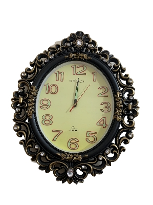 Picture of 50 CM Vintage Fiber Made Seiko Decorative Wall Clock With Stone Design - 50 cm