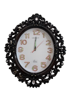 Picture of 50 CM Vintage Fiber Made Seiko Decorative Wall Clock With Stone Design - 50 cm