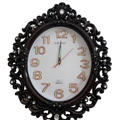 Picture of 50 CM Vintage Fiber Made Seiko Decorative Wall Clock With Stone Design - 50 cm