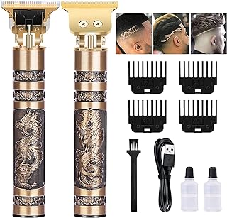 Picture of Waterproof Vintage -T9 Metal Hair Cutting Trimmer USB charging 0mm Cutting