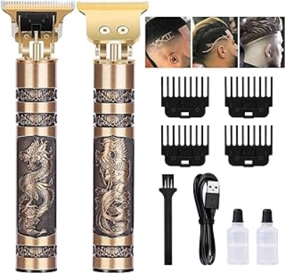 Picture of Waterproof Vintage -T9 Metal Hair Cutting Trimmer USB charging 0mm Cutting