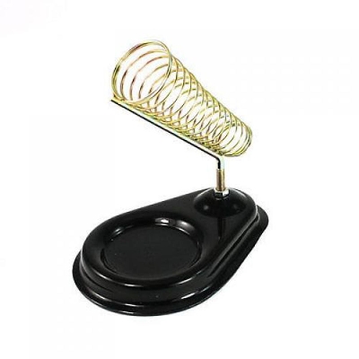 Picture of NORMAL Quality Soldering Iron Stand Heavy Tin Iron Material Circular Soldering Solder Iron Stand Holder With Bracket Base Spiral Bending Welding Holder Tool For 60W 40W 30W Soldering Iron