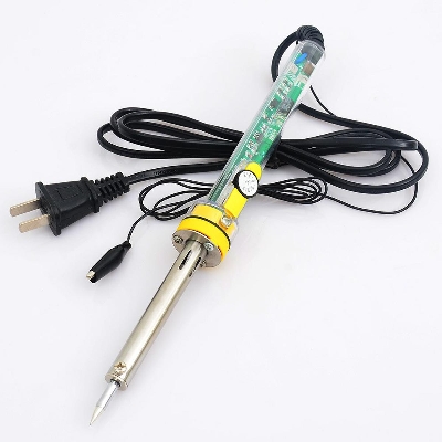 Picture of Transparent Solderin Iron Adjustable Temperature Control 60W Ac220V Electric Soldering Irons Variable Temperature Lead-Free Soldering Iron Kit 60 Watt Soldering Welding Pen Tools Set Tatal Rework Station