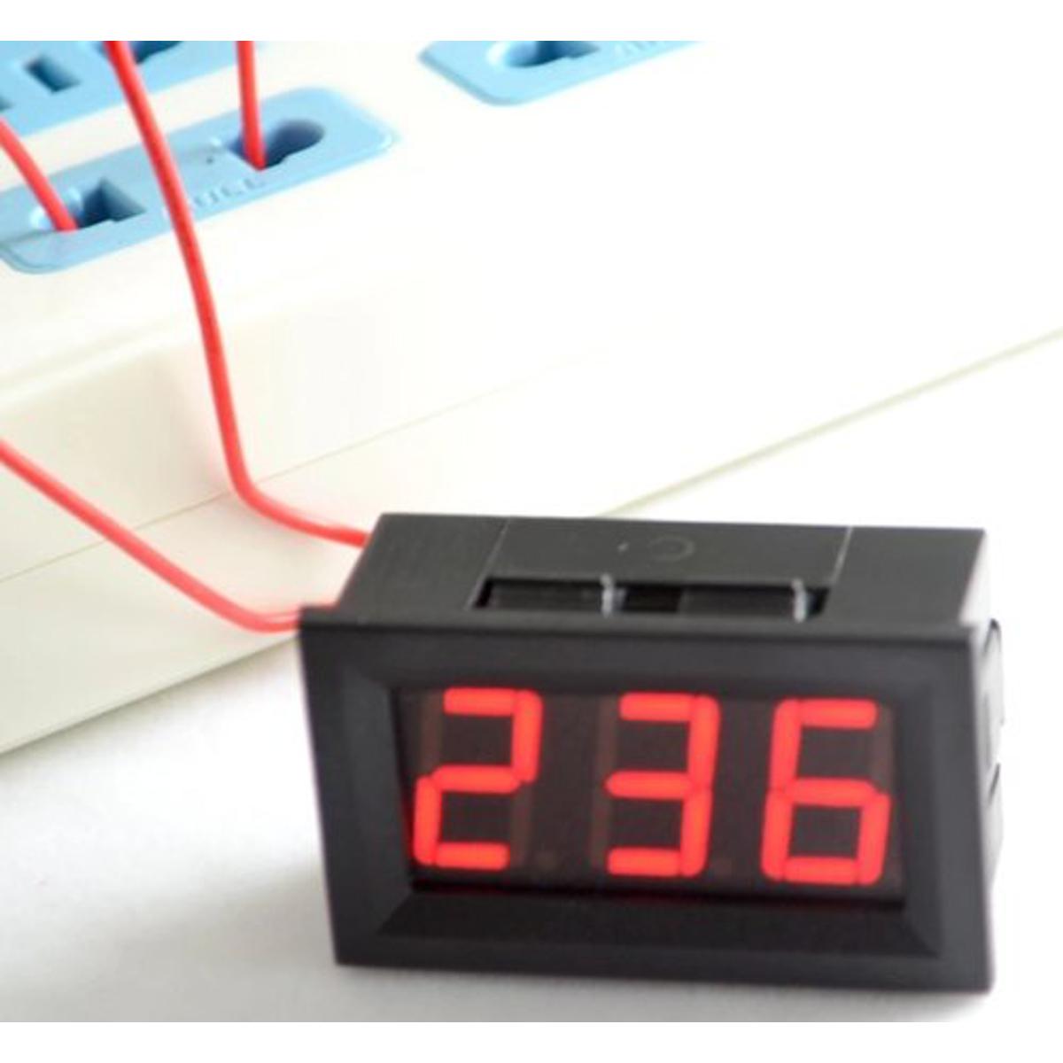 Picture of YB27A LED AC 60-500V 0.56″ Inch Digital Display Voltmeter Panel Mount Home Use Voltage Display 2 Wire Digital AC Voltmeter Voltage Meter RED Display 500V Digital Voltage Meter Testers