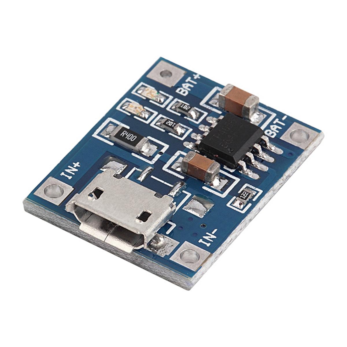 Picture of TP4056 TP-4056 TP 4056 5V 1A Micro USB Without Current Protection Charger Circuit Module Li-Ion Lithium Lipo 18650 AA AA Battery Charging Circuit Board Electronics Circuitry & Parts