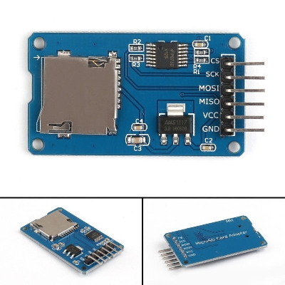 Picture of MICRO SD TF Card Module 6Pin Micro SD Card & SDHC High Speed Card Mini Micro SD Card Module TF Card Reader Module Adapters SPI Interfaces With Level Converter Chip For Arduino
