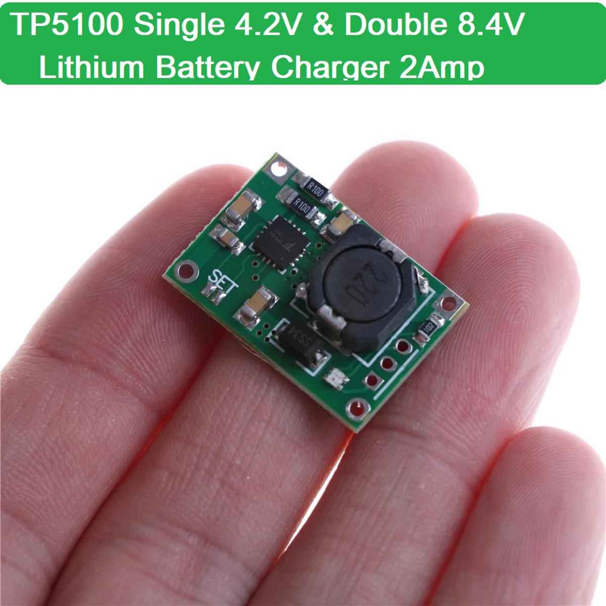 Picture of Tp5100 Tp-5100 5100 Single 4.2V & Double 8.4V Aaa Aa Lithium Li-Ion Battery Charger Module With Protections 1-2A 18650 14500 For Arduino Electronics Circuitry & Parts - Solar Panel - solar panel 100w