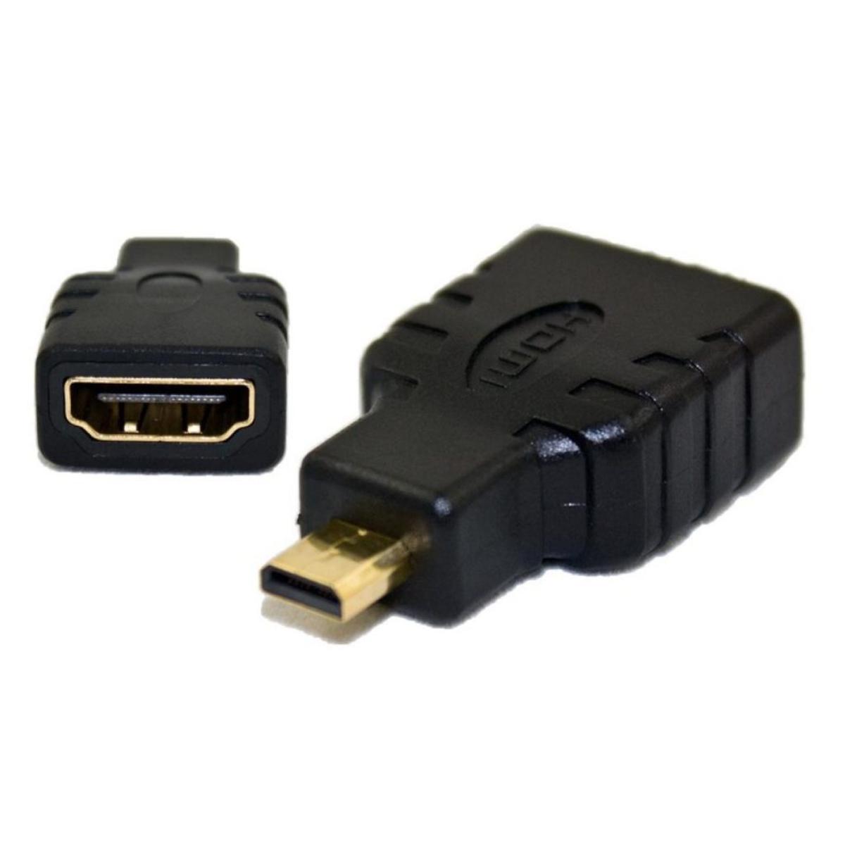 Picture of Micro HDMI Male To HDMI Female Adapters For Raspberry Pi 4 Micro HDMI Sockets
