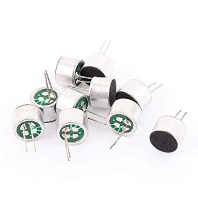 Picture of 5Pcs- THT 2Pin 9mm Electret Condenser Microphones 9mm Multipurpose Microphone Mini MIC Cartridge 2 Pin Types