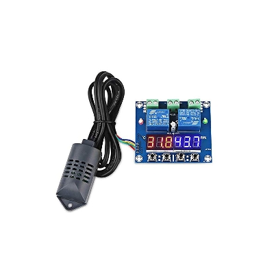 Picture of XH-M452 M452 Thermostat Temperature Humidity Control Thermometers Hygr-ometer Controller Module DC 12V LED Digital Display Dual Output Incubator Temperature Sensor NTC Probe & Dual Relay