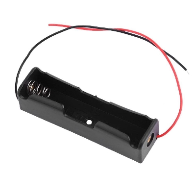Picture of 1 TANK 18650 One Tank Rechargeable Battery Holder Single Slot Plastic Storage Box Case With Leads Cables Wire 18650 Model Batteries Fit For 18650 Battery