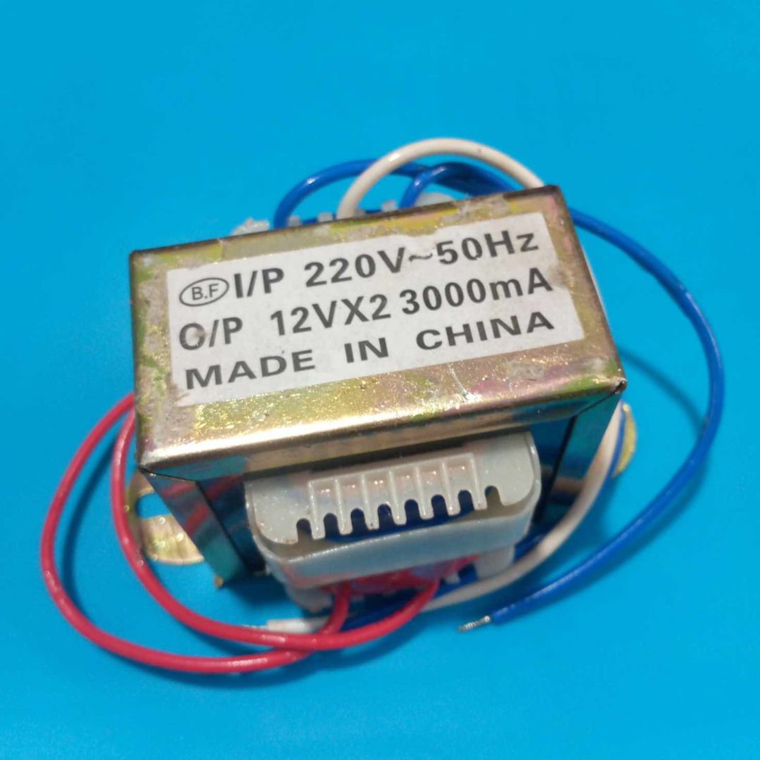 Picture of CHINESE 3Amp 12V Transformer 12V-0-12V 3000mA Input AC 220V 50Hz Output DC 12 Volt 3A Step Down Transformers For Power Supplies Adapters Electronics Project DIY - Multi Plug - Multi Plug