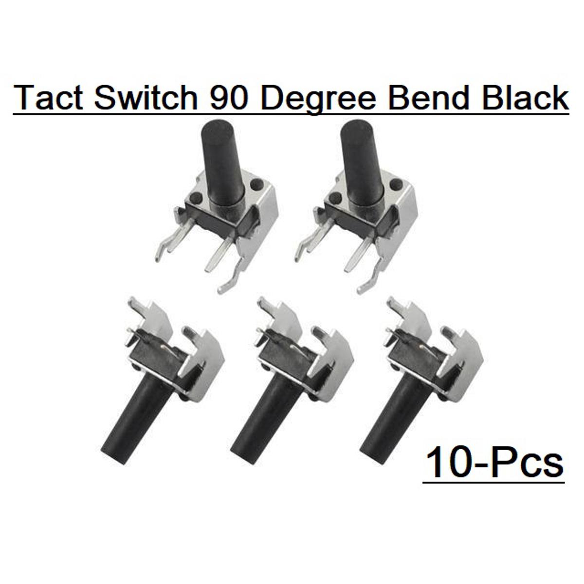 Picture of 10Pcs- RIGHT Angle Momentary 2Pin Tactile Tact Push Button Switches 2 Pin 6x6x7mm 90 Degree Bend On Off PCB DIP Through Hole Touch Switch Momentary Push Button Switch