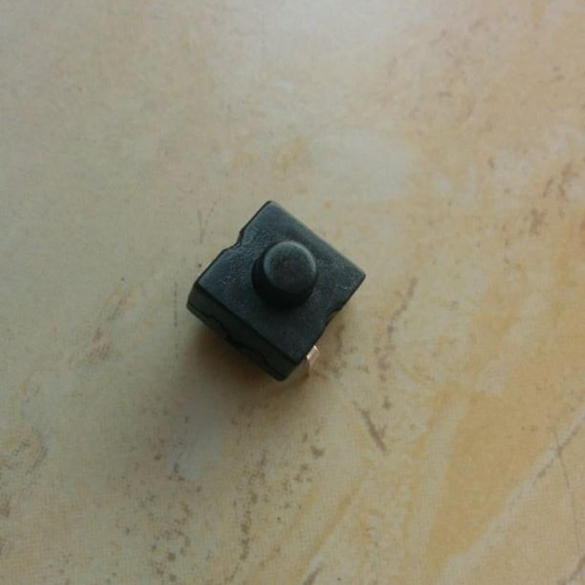 Picture of 10Pcs- BLACK Color 2Pin Momentary Push Button Switches DC 0.5A 50V Mini 2 Pin Push Switch Latching On Off  Switches For Flashlights Torch Lights