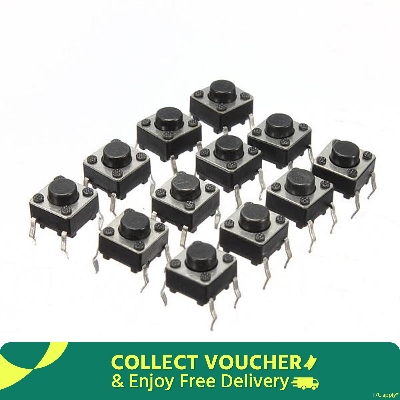 Picture of 10Pcs- TACTILE Momentary 4Pin Tactile Tact Push Button Switches 4 Pin 6x6x4.5mm On Off PCB Touch Switch Momentary Push Button Switch Square Push Button Light Switch