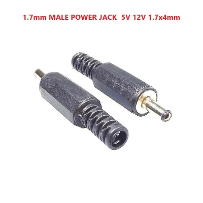 Picture of 5Pcs- 1.7mm MALE POWER JACK  5V 12V DC Jack Male DC Power Jack 1.7mm Plug Power Supply Jack Adapters 1.7x4mm For LED Strips Cables Barrels Adapters