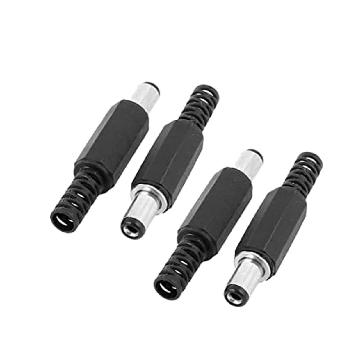 Picture of 5Pcs- 2.1mm MALE POWER JACK 5V 12V DC Jack Male DC Power Jack 2.1mm Plug Power Supply Jack Adapters 2.1×5.5mm For LED Strips Cable Barrels Adapters