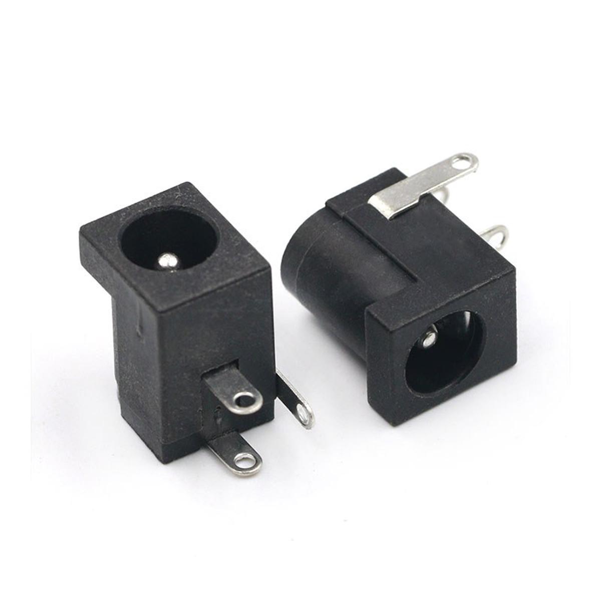 Picture of 5Pcs- DC-005 P.C.B Mount RIGHT Angle Female 2.1mm 3 Pin 90 Degree DC005 5.5×2.1mm 5V 12V 24V DC Power Supply Socket Chassis Connector For LED Strip Cables Connectors