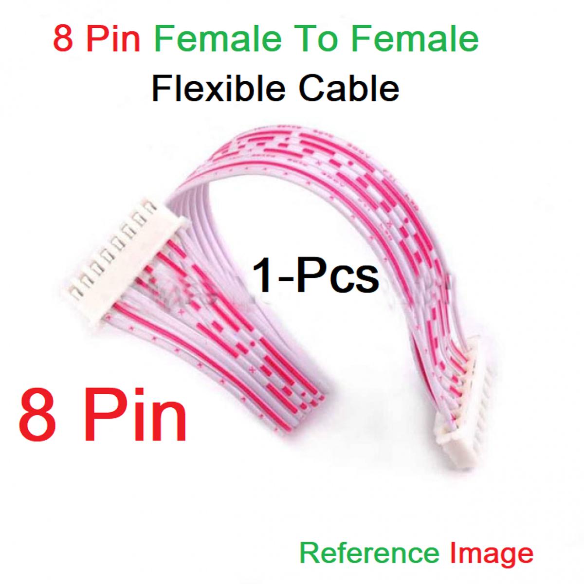 Picture of F-F 8Pin Female To Female 8 Pin Flexible 2.54mm Pitch JST XH Connector 27cm Wire With Cables For Electronics Engineering Projects Audio Video Sound Cables DIY