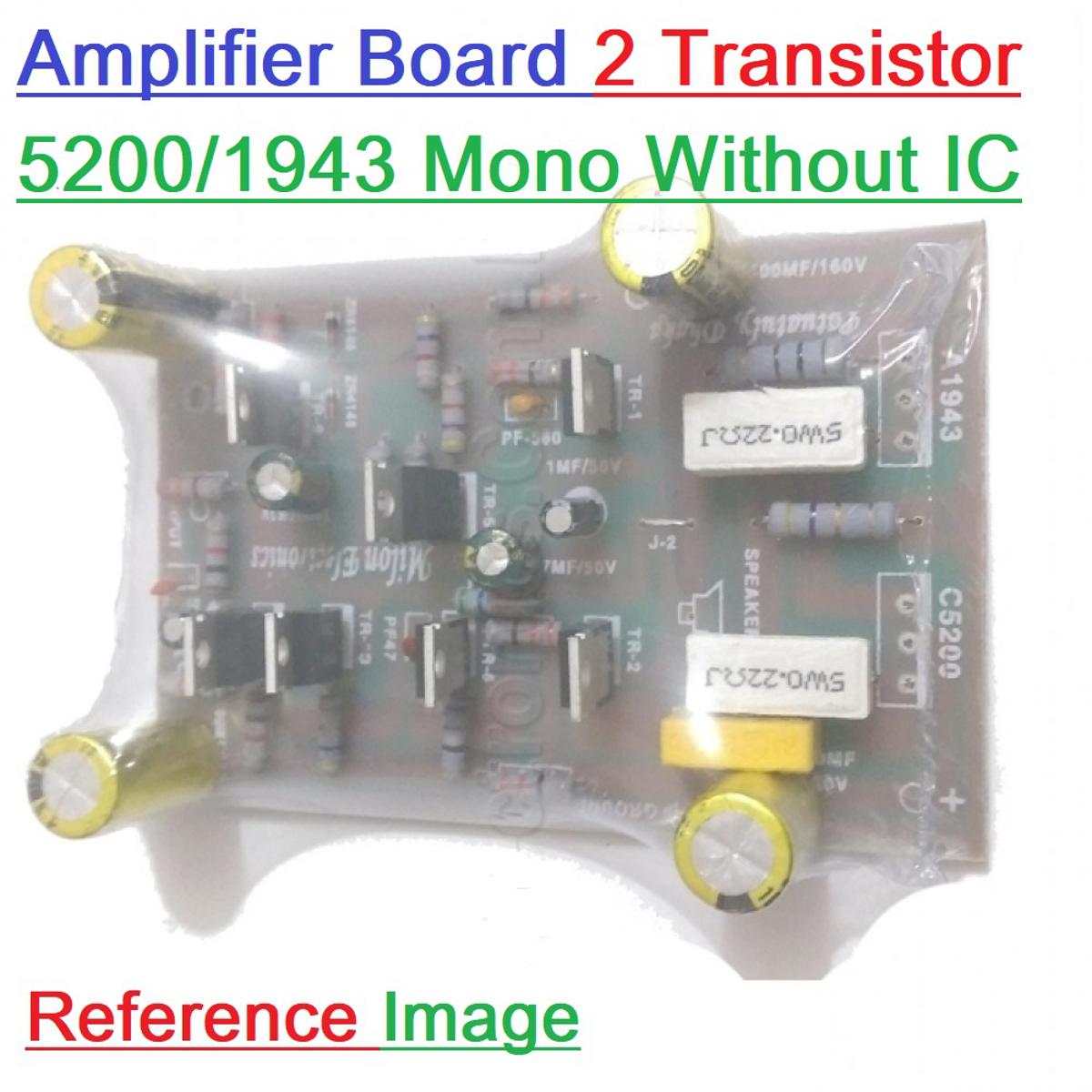 Picture of 2 Transistors Amplifier Circuit Board For 5200 & 1943 IC Mono Amplifiers Board 2 Transistor IC Not Included In This Board Home Entertainment & Amplifiers