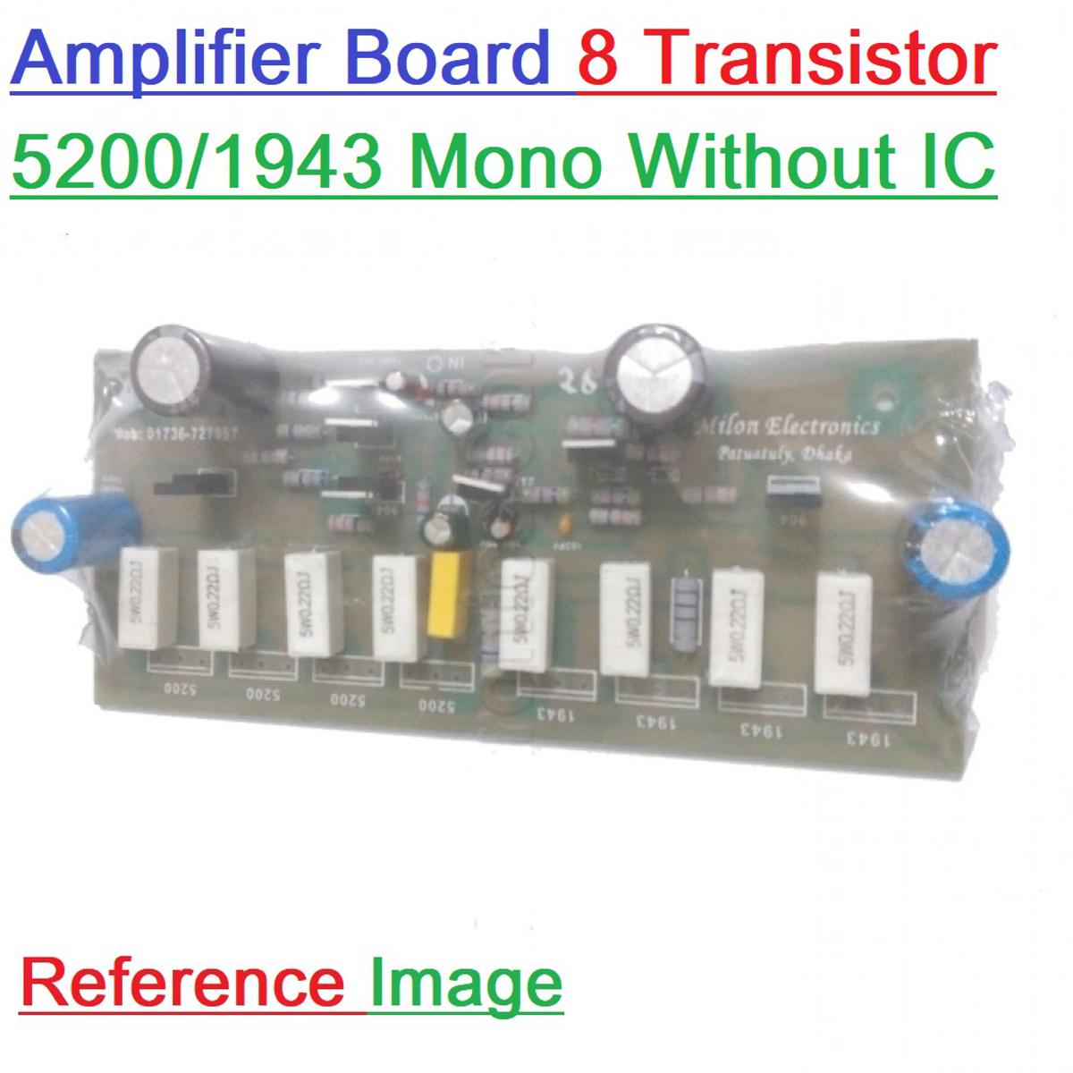 Picture of 8 Transistors Amplifier Circuit Board For 5200 & 1943 IC Mono Amplifiers Board 8 Transistor IC Not Included In This Board Home Entertainment & Amplifiers