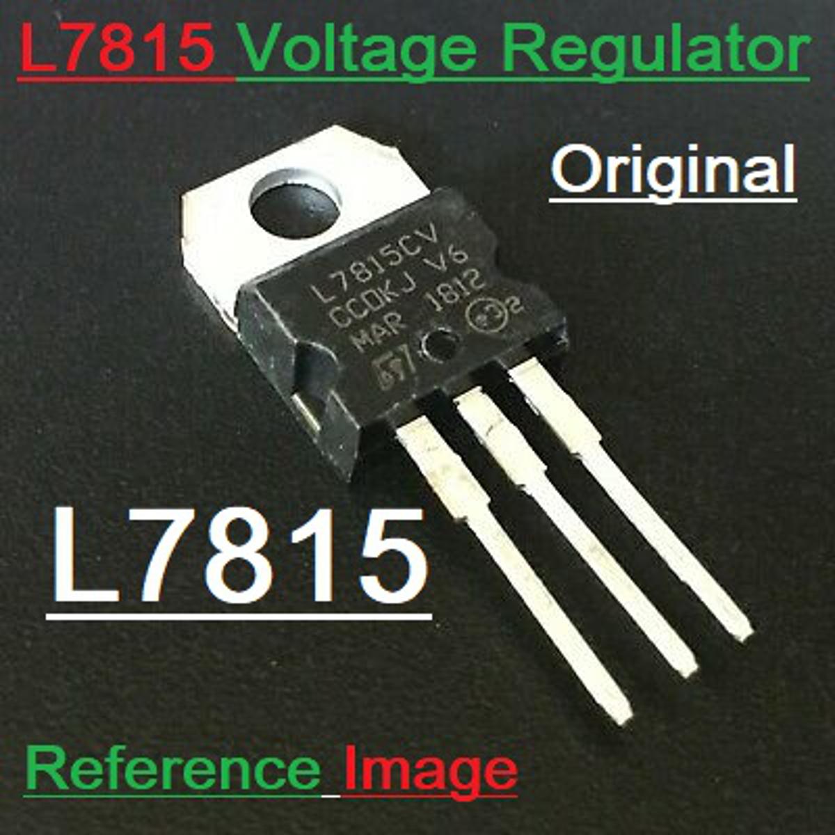 Picture of 2Pcs- A Class LM7815 Voltage Regulator IC L7815CV LM7815 IC 15V 1.5A 3 Pin TO-220 Fixed 15V 7815 Voltage Regulator IC LM7815 Transistor 