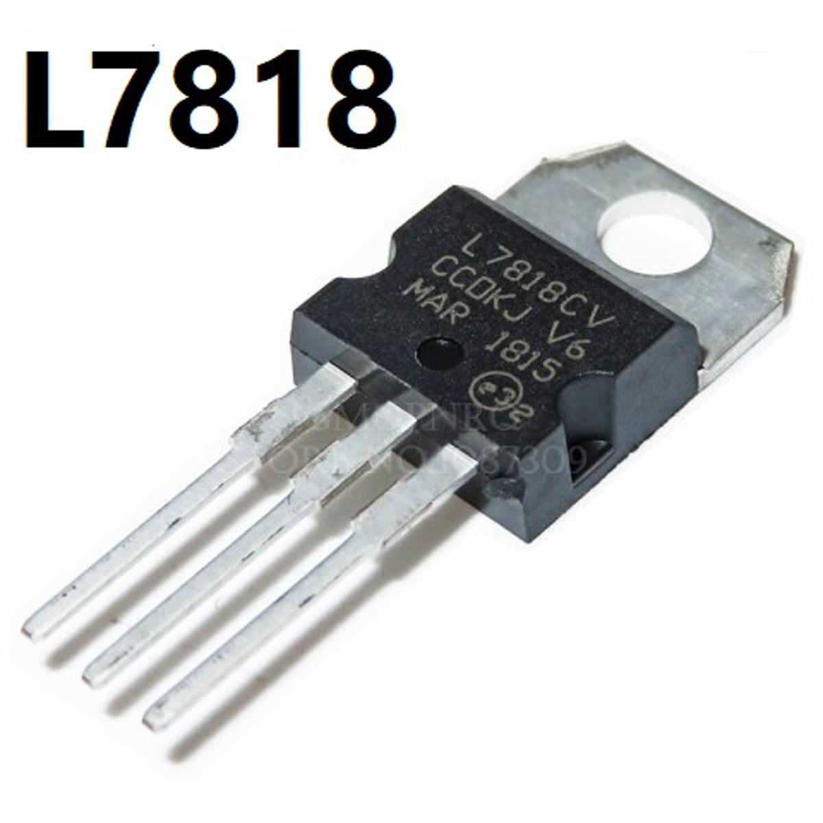 Picture of 2Pcs- CHINESE LM7818 L7818CV L7818 7818 18V 1.5A Voltage Regulator IC 3 Pin TO-220 Package Fixed 18V Positive Voltage Regulator IC Chip Electrical Circuitry & Parts