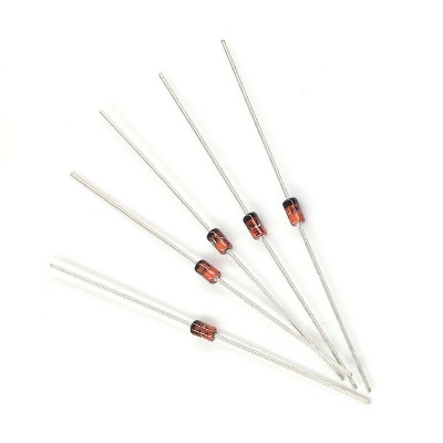Picture of 10Pcs 1Watt 24V Zener Diodes 1W 24V 1N4749 Through Hole Voltage Regulator Zener Diode DO-41 DIP Values Assortment Kit For Electronics Circuitry & Parts DIY