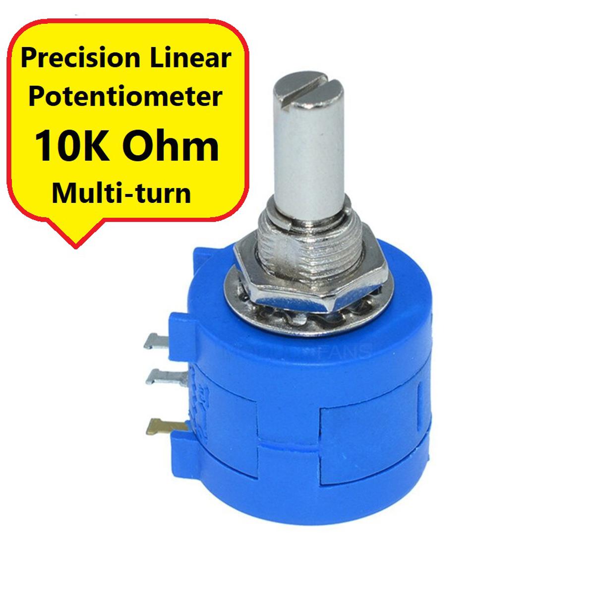 Picture of Multiturn Precision 10K 3590S-2-103L Linear Precision Potentiometer 10K Ohm Adjustable Potentiometer Multi 10 Turn Counting Dial Rotary Wirewound Pot Switches