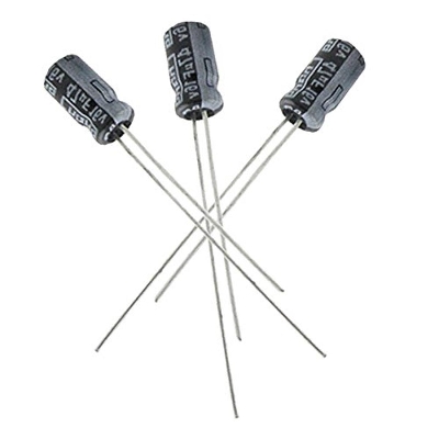 Picture of 10Pcs- 47uF 16V RADIAL Electrolytic Capacitor 47uF 16V Radial Polarized Aluminum Electrolytic Capacitors 2 Pin Leads Connections Leg