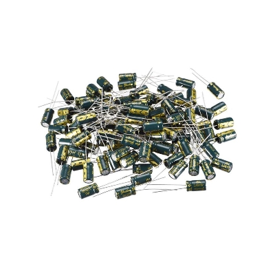Picture of 10Pcs- 220uF 16V RADIAL Electrolytic Capacitor 220uF 16V Radial Polarized Aluminum Electrolytic Capacitors 2 Pin Leads Connections Leg