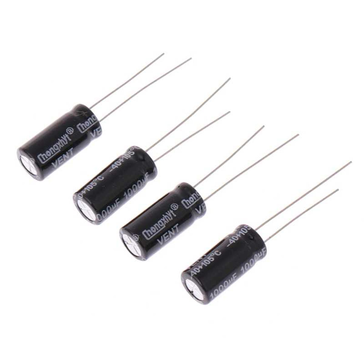 Picture of 5Pcs- 1000uF 16V RADIAL Electrolytic Capacitor 1000uF 16V Radial Polarized Aluminum Electrolytic Capacitors 2 Pin Leads Connections Leg