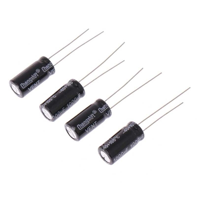 Picture of 5Pcs- 1000uF 16V RADIAL Electrolytic Capacitor 1000uF 16V Radial Polarized Aluminum Electrolytic Capacitors 2 Pin Leads Connections Leg
