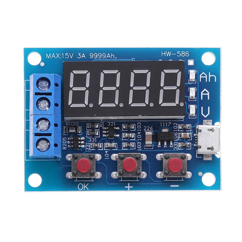 Picture of HW586 HW-586 1.2V 12V 18650 Li-ion Lithium Battery Capacity Tester Resistance Leads Batteries Capacity Meter Discharge Tester Analyzer