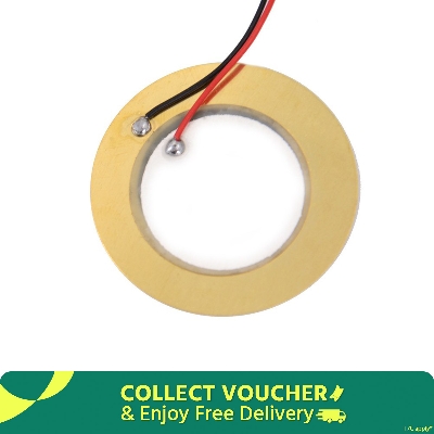 Picture of 35mm PIEZO ELEMENT Buzzer Wire Copper Piezo Element 35mm Sounder Sensor Trigger Drum Disc Vibration Knock Sensor With Cables