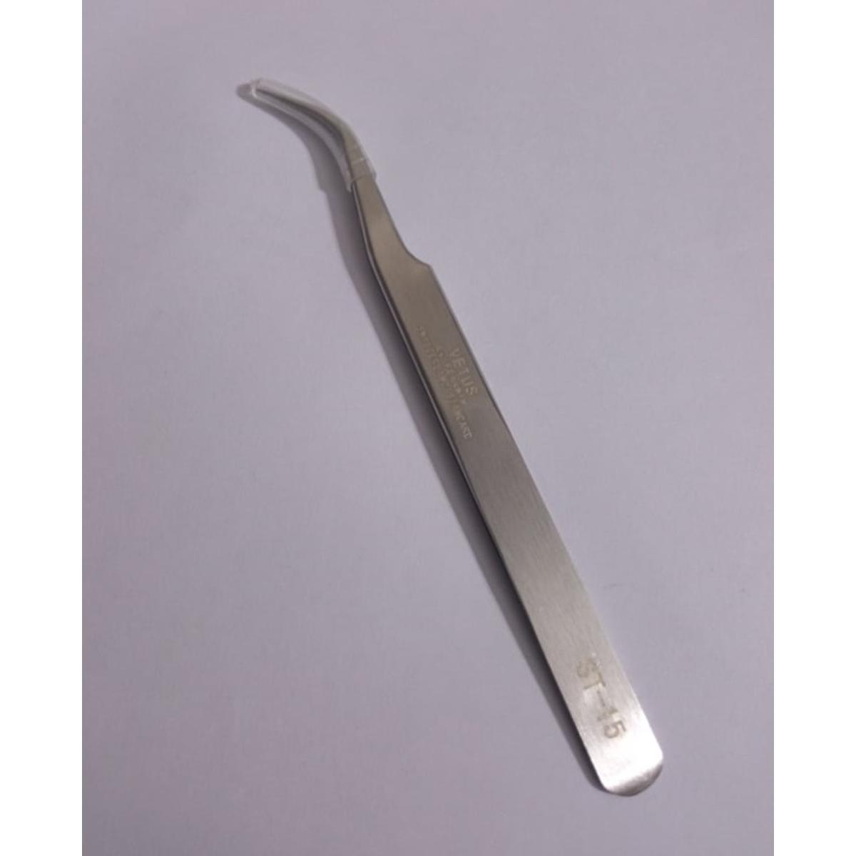 Picture of Tweezer CURVED Style Precision Grade Polished Tweezer Thin Curved 110mm Length Stainless Steel Tweezers Hand Tools