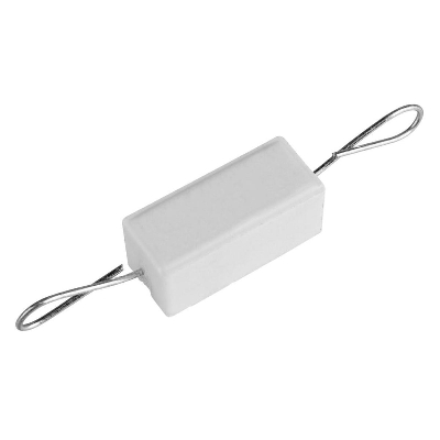 Picture of 5Pcs- 5Watt 1 Ohm WIREWOUND 5W 1 Ohm Ceramic Cement Power Wirewound Resistor 1 Ohm 5Watt Wire Wound 2Pin Leads Fixed Cement Resistor 5% Tolerance