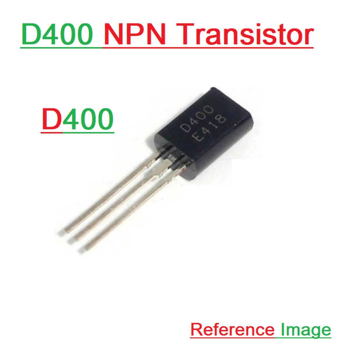 Picture of 10Pcs- D400 2SD400 2S-D400 400 NPN Transistor 25V 1A 0.9W Triode Transistor TO-92L Package Silicon NPN Low Frequency Power Transistor 3 Pin Leads