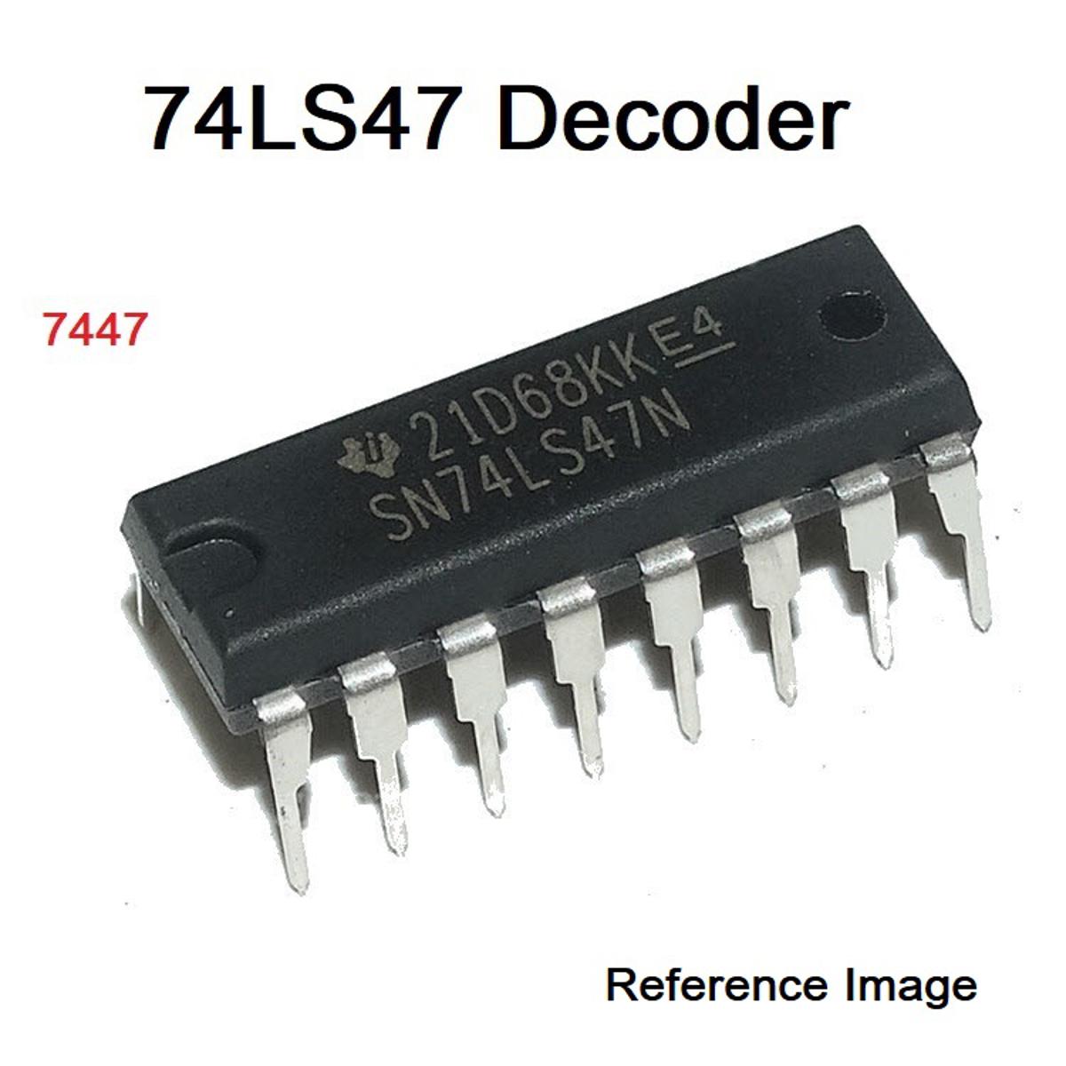 Picture of 2Pcs- 7447 SN74HC47N 74HC47 74LS47 IC Dual In Package DIP 16 Pin Leads IC Breadboard Friendly IC