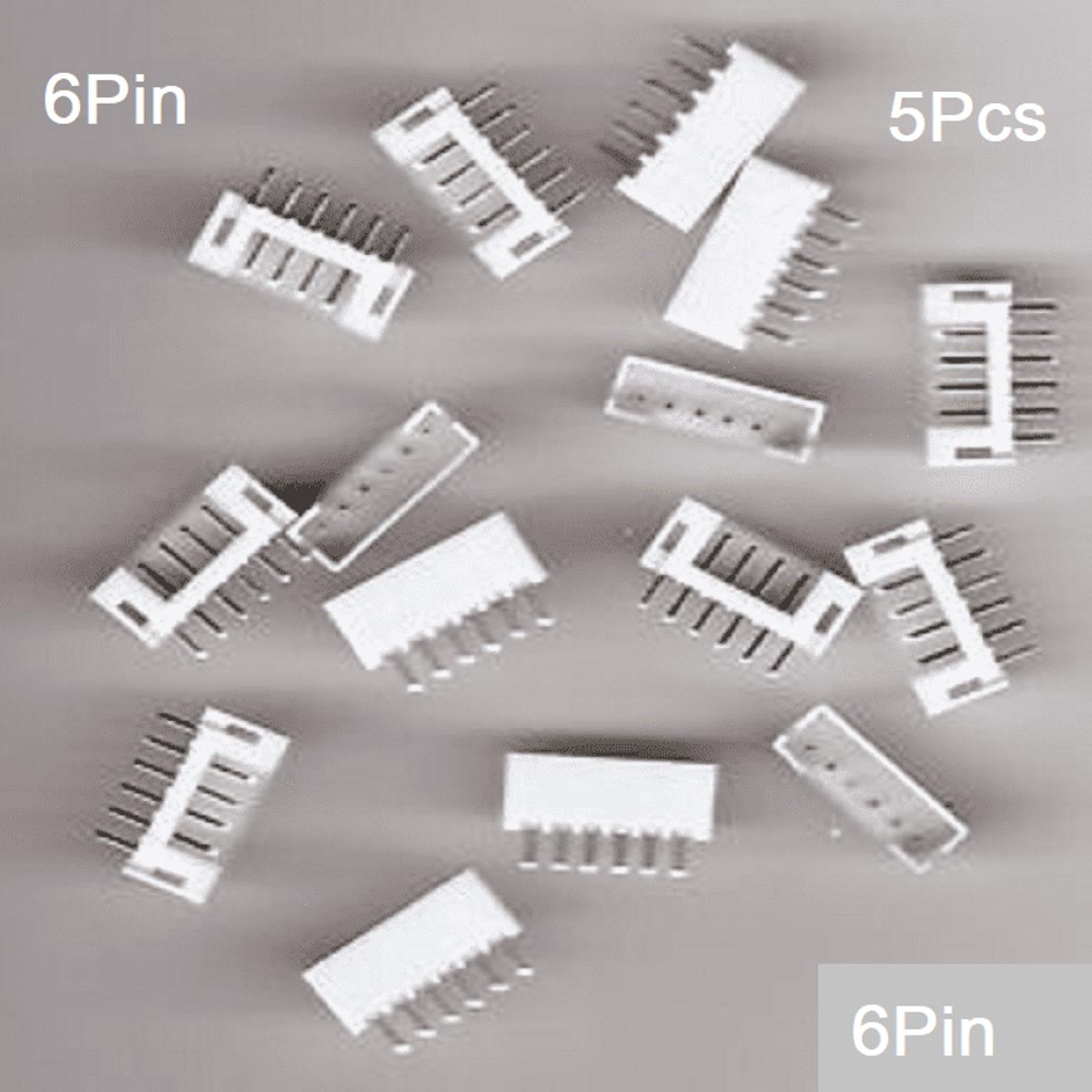 Picture of 4Pcs- 6Pin MALE Header For FEAMALE Housing JST Male Header 6 Pin Leads 2.54mm Pitch Male Socket Connector For Female Cables DIY